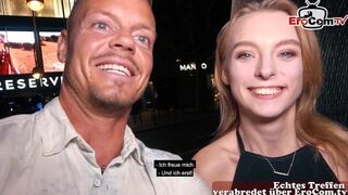 Német pornós csábítja a turista férfit igazi dugásra
