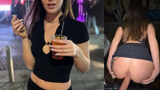 Rendesen megbasztam egy olasz picsát a kocsi mögött a klub előtt